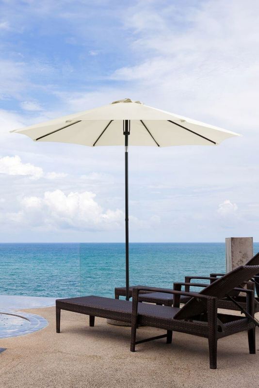 Parasol Ogrodowy Focus Garden Łamany Składany Samos z Masztem Beż 3m 300cm Wzmacniany 1 Szt