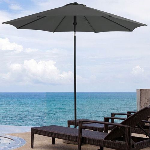 Parasol Ogrodowy Focus Garden Łamany Składany Samos z Masztem Szary 3m 300cm Wzmacniany 1 Szt