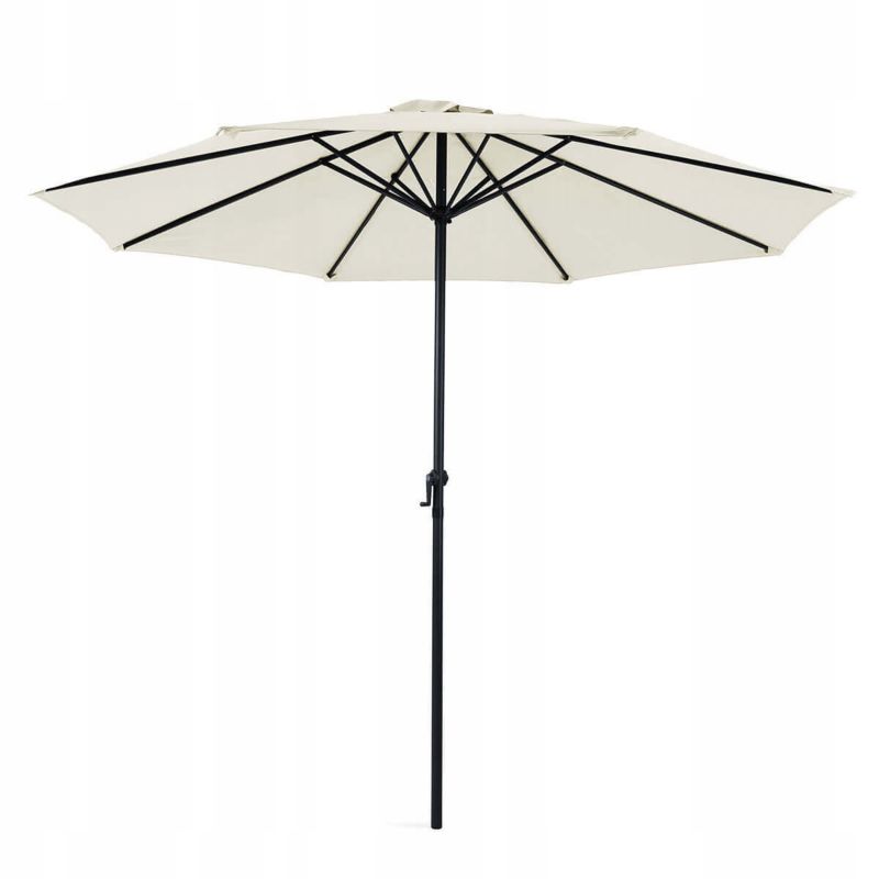 Parasol Ogrodowy Focus Garden Duży Składany Moorea z Masztem Beżowy 3m 300cm Regulowany 1 Szt