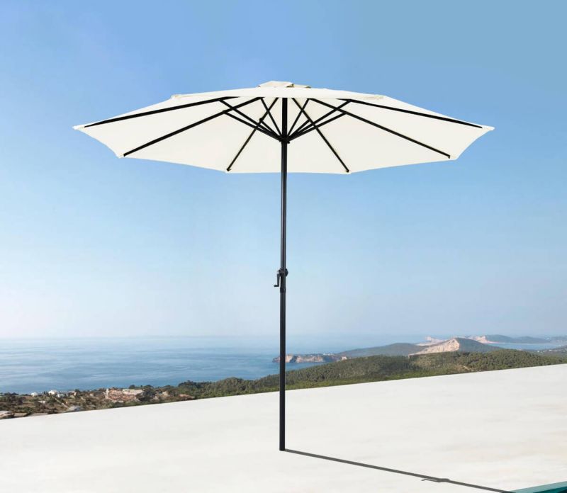 Parasol Ogrodowy Focus Garden Duży Składany Moorea z Masztem Beżowy 3m 300cm Regulowany 1 Szt