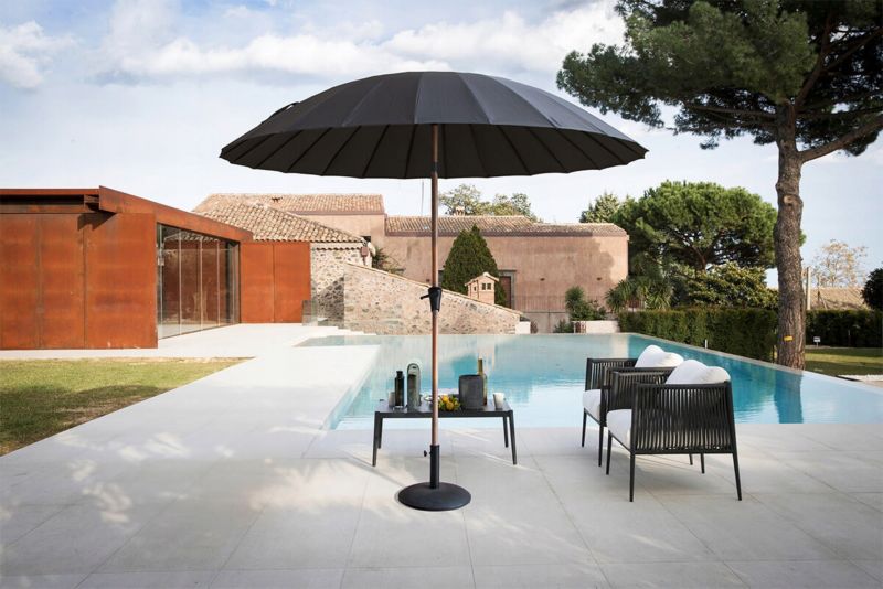 Parasol Ogrodowy Focus Garden Na Taras Duży Składany Phuket 280 Cm Blue 1 Szt
