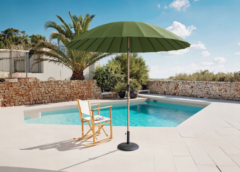 Parasol Ogrodowy Focus Garden Na Taras Duży Składany Phuket 280 Cm Dark Green Zielony 1 Szt