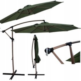 Parasol Ogrodowy Focus Garden Składany Boczny Santorini z Wysięgnikiem Green 3m 1 Szt