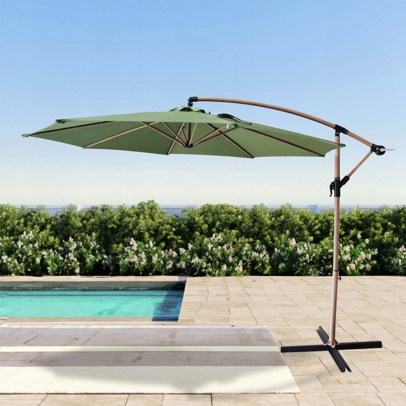 Parasol Ogrodowy Focus Garden Składany Boczny Santorini z Wysięgnikiem Green 3m 1 Szt