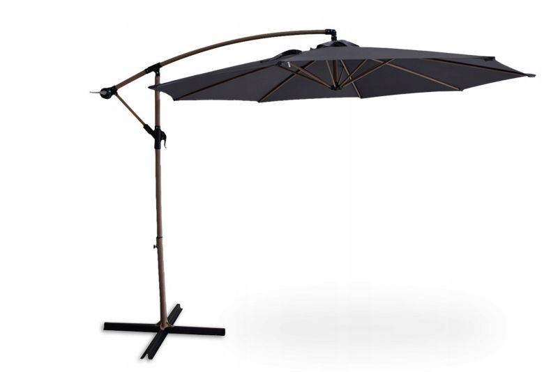 Parasol Ogrodowy Focus Garden Składany Boczny Santorini z Wysięgnikiem Szary 3m 1 Szt