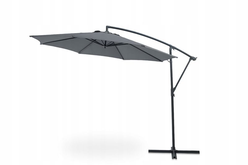 Parasol Ogrodowy Focus Garden Składany Boczny Santorini z Wysięgnikiem Szary 3m 300 1 Szt