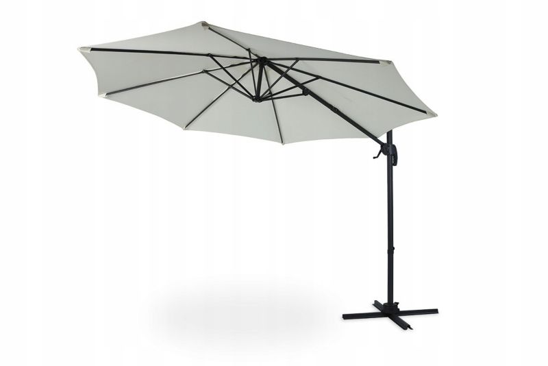 Parasol Ogrodowy Focus Garden Składany z Masztem Bocznym Havana Beige 3m Wzmacniany 1 Szt