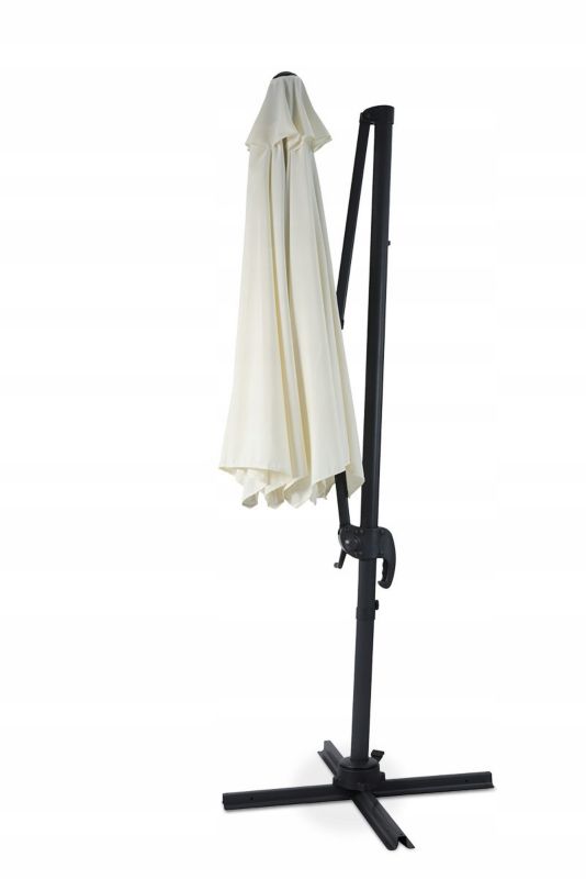 Parasol Ogrodowy Focus Garden Składany z Masztem Bocznym Havana Beige 3m Wzmacniany 1 Szt