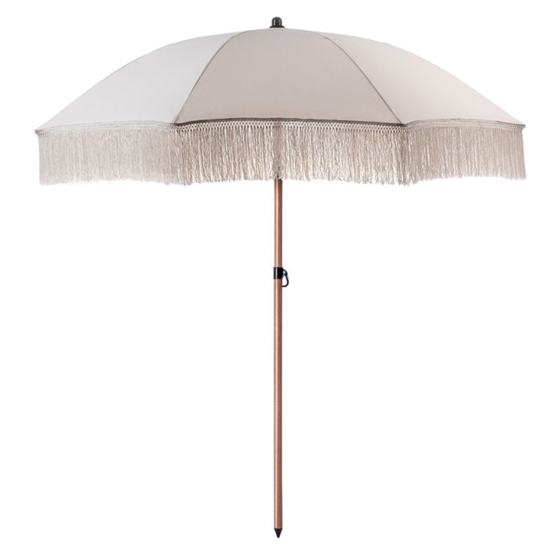 Parasol Ogrodowy KADAX Plażowy 180cm Składany Regulowany Frędzle 1 szt.