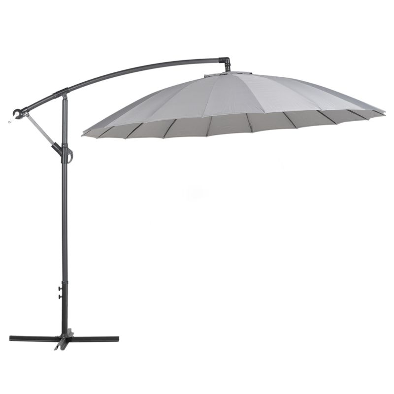 Parasol ogrodowy na wysięgniku 268 cm Calabria ii Ciemnoszary 1 szt.