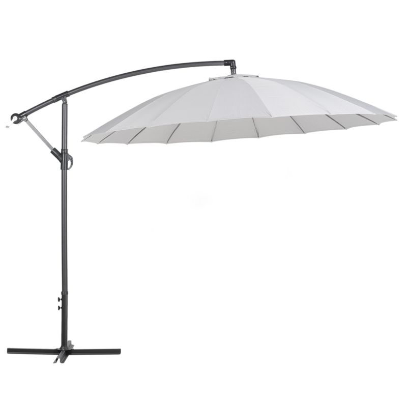 Parasol ogrodowy na wysięgniku 268 cm Calabria ii Jasnoszary 1 szt.