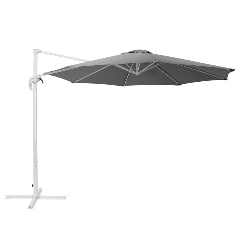 Parasol ogrodowy na wysięgniku 300 cm Savona Ciemnoszary Szary 1 szt.