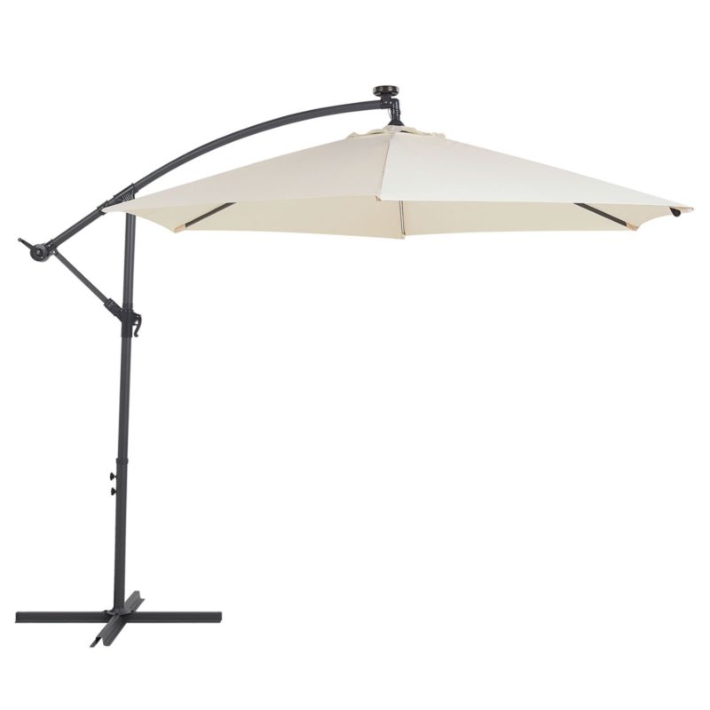 Parasol ogrodowy na wysięgniku LED 285 cm Corval Beżowy 1 szt.