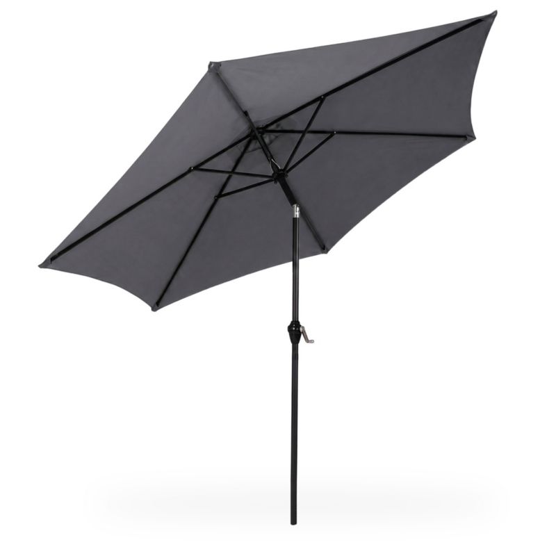 Parasol ogrodowy Orient z regulacją nachylenia w kolorze ciemnoszarym waga 4,5 kg wymiary 270x270x235 cm 1 szt.