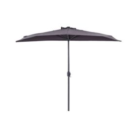 Parasol ogrodowy półokrągły 270 cm szary Galati 1 szt.