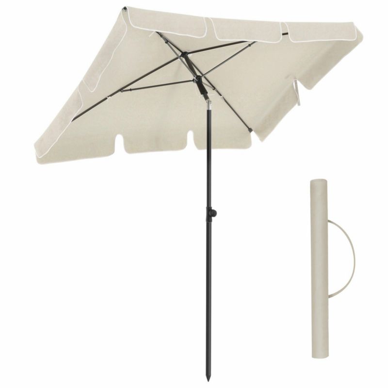Parasol ogrodowy Songmics 200 x 125 cm beżowy 1 szt.