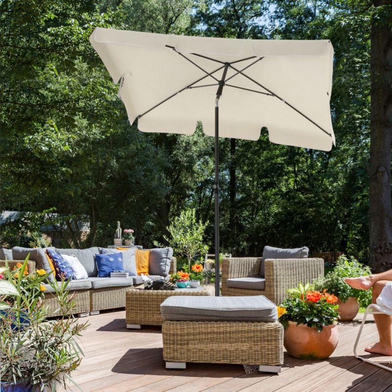 Parasol ogrodowy Songmics 200 x 125 cm beżowy 1 szt.