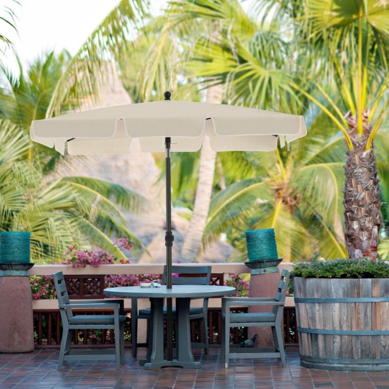 Parasol ogrodowy Songmics 200 x 125 cm beżowy 1 szt.
