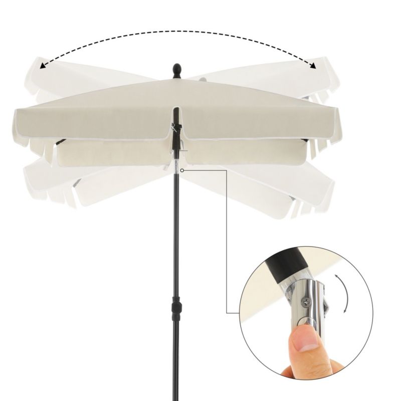 Parasol ogrodowy Songmics 200 x 125 cm beżowy 1 szt.