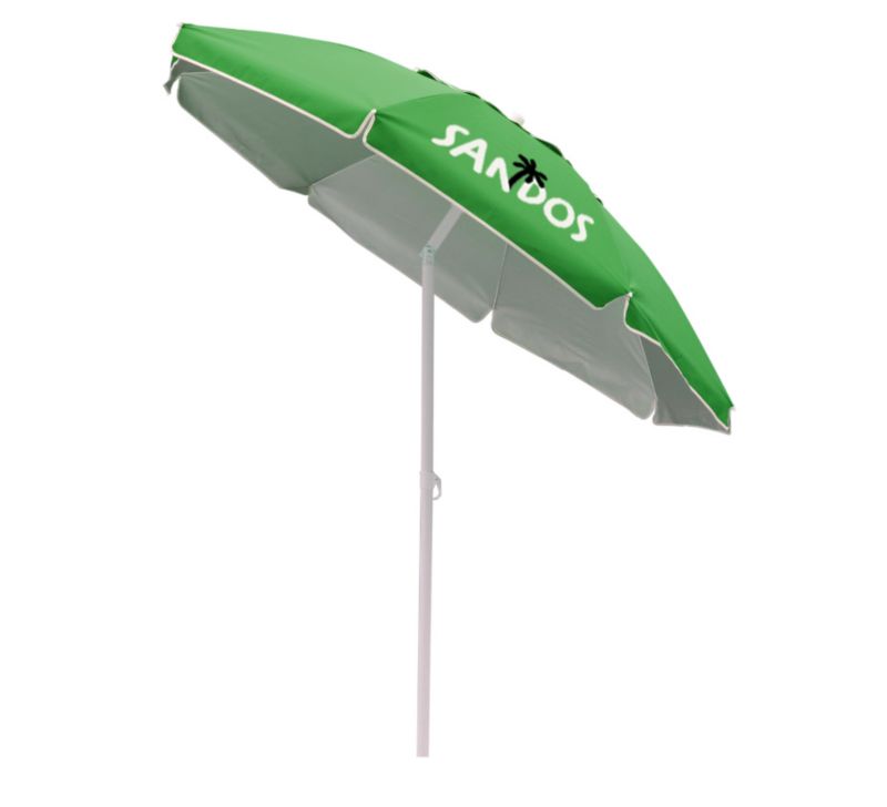 Parasol Ogrodowy Zolta Sandos Zielony 160 Cm Z Regulacją I Pokrowcem 1 Szt.