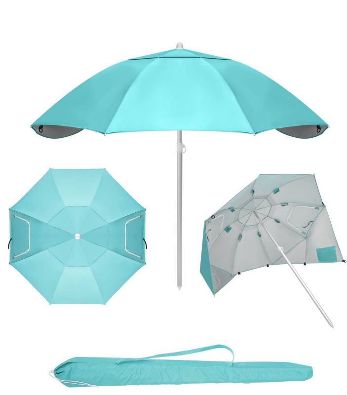 Parasol plażowy Bauerkraft 2w1 namiot parawan składany w pokrowcu 1 szt