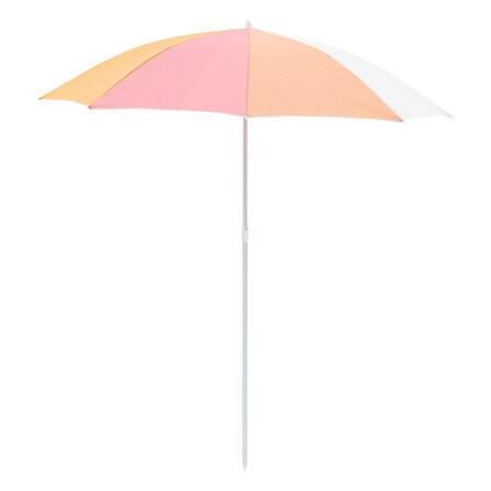 Parasol Porto HESPERIDE plażowy rozkładany 1,55 m pomarańczowo-różowo-biały 1 szt.