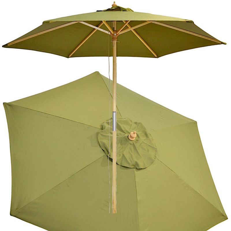 Parasol  Progarden ogrodowy drewniany 250cm składany zielony  1 szt.