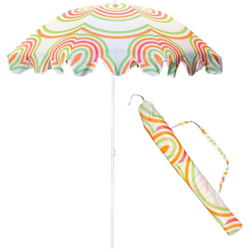 Parasol  Progarden plażowo ogrodowy 160cm pomarańczowo zielony  1szt.