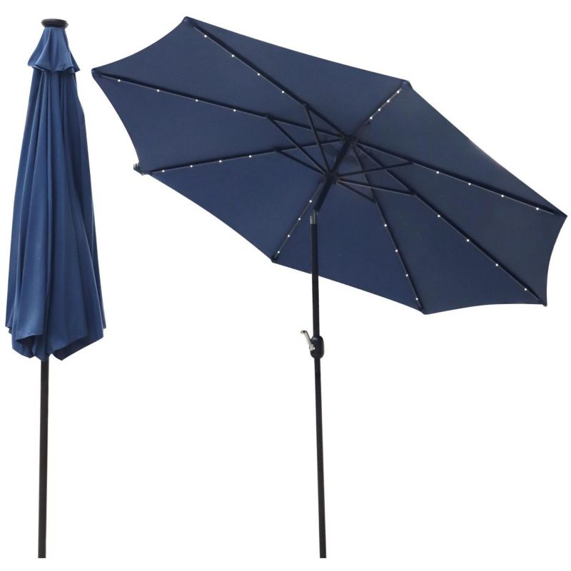 Parasol Saska Garden  ogrodowy z oświetleniem led 300cm granatowy  1szt