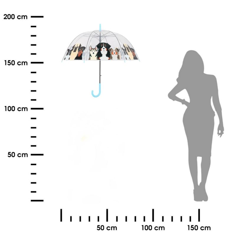 Parasol transparentny Esschert Design TP467 pieski 86,5 cm 1 szt.