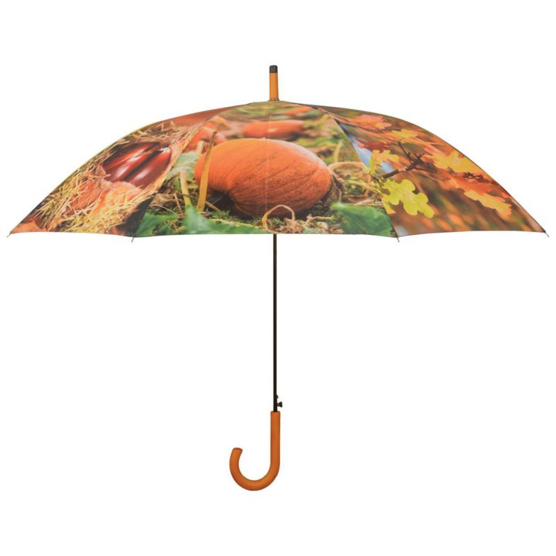 Parasolka Esschert Design jesienny nadruk drewniany uchwyt 120 cm wys. 96 cm 1 szt.