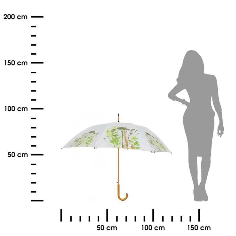Parasolka Esschert Design transparentna botaniczny wzór 120x120x96 cm 1 szt.