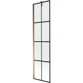 Parawan 1-skrzydłowy Mexen Next czarny wzór 50x150 cm 1 szt.