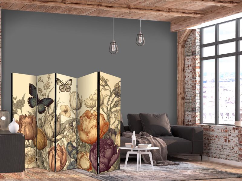Parawan akustyczny Artgeist Kwiaty 225x172 cm Kwiaty 1 szt