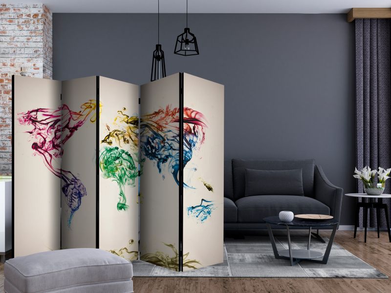 Parawan akustyczny Artgeist Mapy 225x172 cm Mapy 1 szt