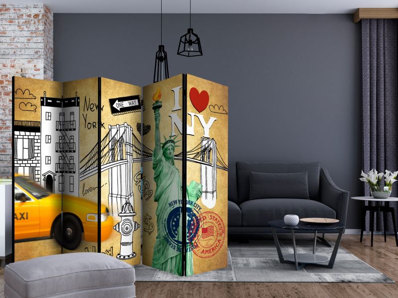 Parawan akustyczny Artgeist Miasta 225x172 cm Miasta 1 szt