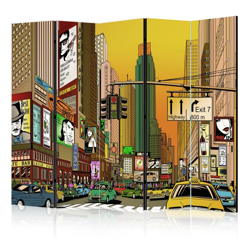 Parawan akustyczny Artgeist Miasta 225x172 cm Miasta 1 szt