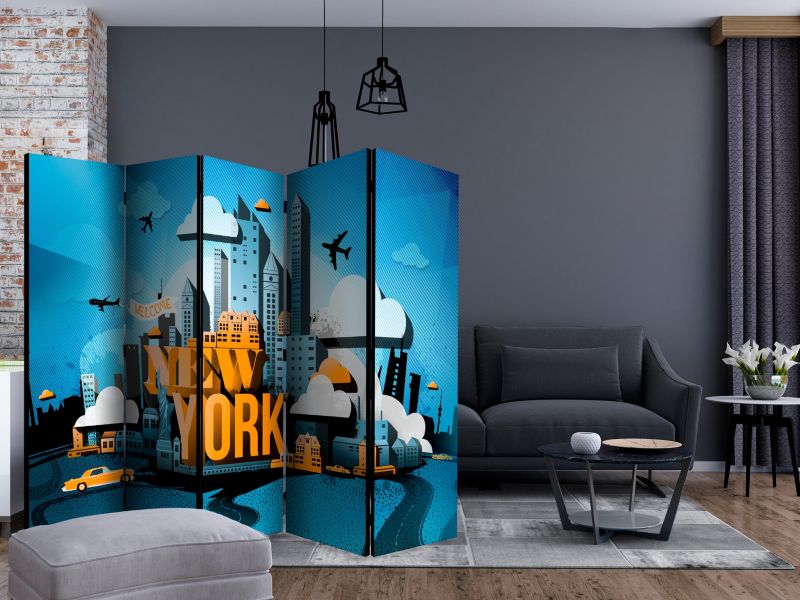 Parawan akustyczny Artgeist Miasta 225x172 cm Miasta 1 szt