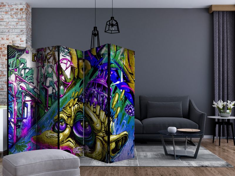 Parawan akustyczny Artgeist Street art 225x172 cm Street art 1 szt