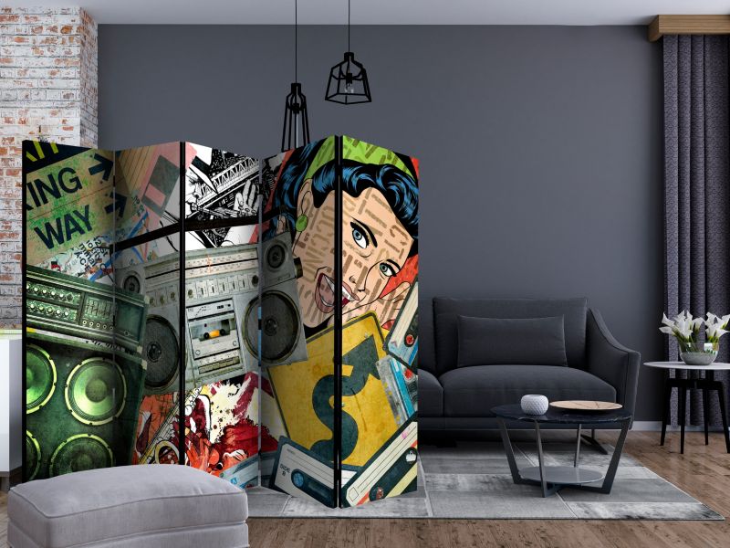 Parawan akustyczny Artgeist Street art 225x172 cm Street art 1 szt