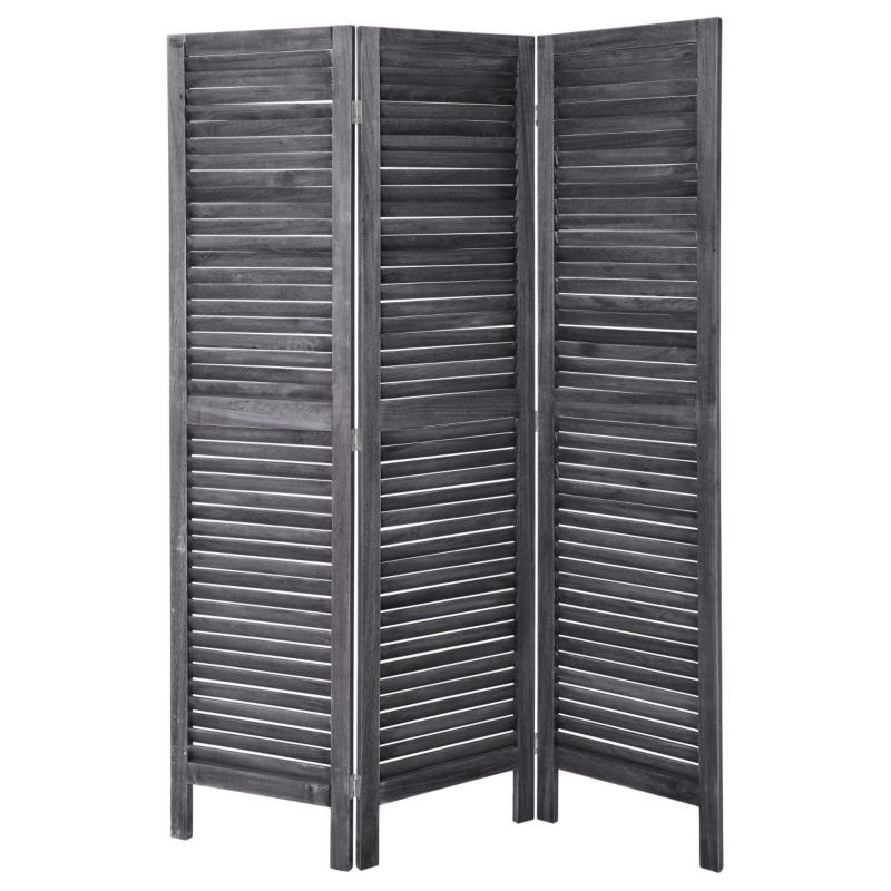 Parawan drewniany Atmosphera w kolorze szarym 170 x 120 cm 1 szt.