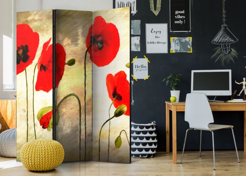 Parawan dwustronny Artgeist Kwiaty 135x172 cm Kwiaty 1 szt