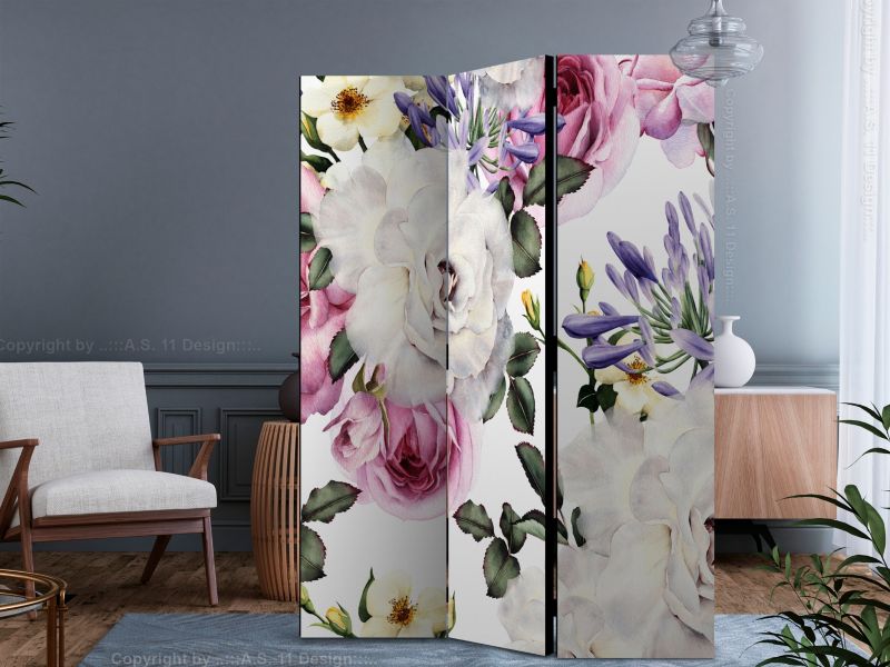 Parawan dwustronny Artgeist Kwiaty 135x172 cm Kwiaty 1 szt