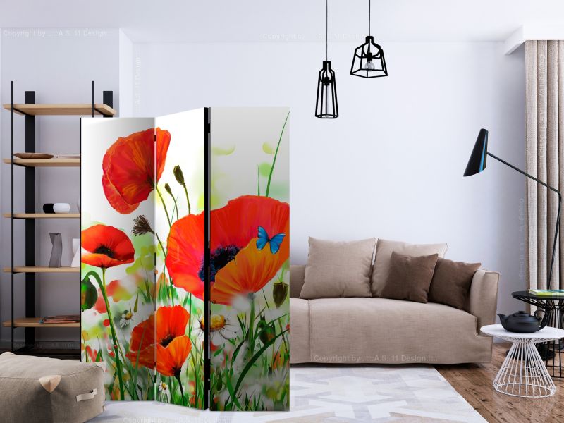 Parawan dwustronny Artgeist Kwiaty 135x172 cm Kwiaty 1 szt