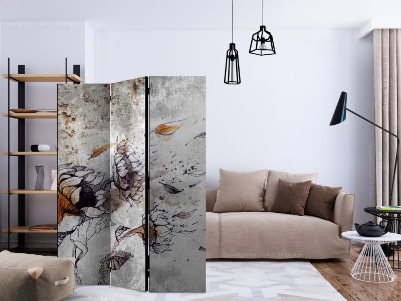 Parawan dwustronny Artgeist Kwiaty 135x172 cm Kwiaty 1 szt