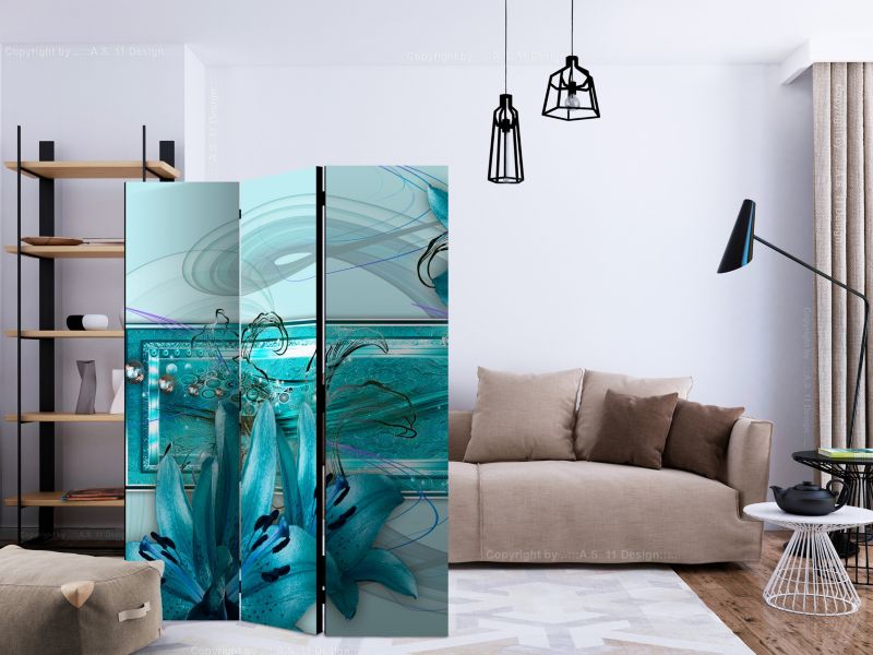 Parawan dwustronny Artgeist Kwiaty 135x172 cm Kwiaty 1 szt