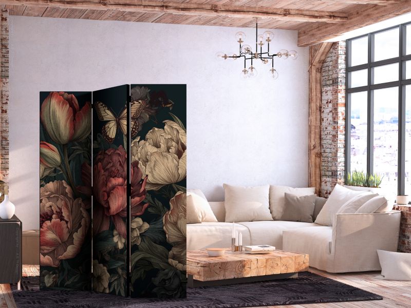 Parawan dwustronny Artgeist Kwiaty 135x172 cm Kwiaty 1 szt