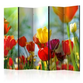 Parawan dwustronny Artgeist Kwiaty 225x172 cm Kwiaty 1 szt