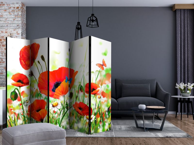 Parawan dwustronny Artgeist Kwiaty 225x172 cm Kwiaty 1 szt