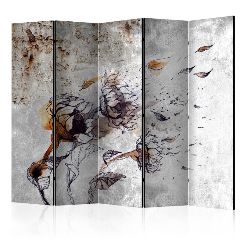 Parawan dwustronny Artgeist Kwiaty 225x172 cm Kwiaty 1 szt